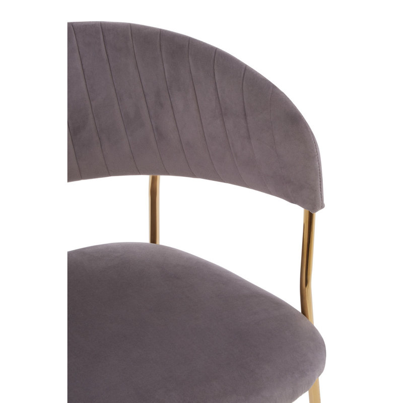 Elsberry 46cm H Velvet Upholstered Armchair, Gold, Mink