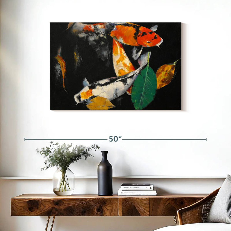 Brampt Koi Pond At Night, 24" H x 36" W