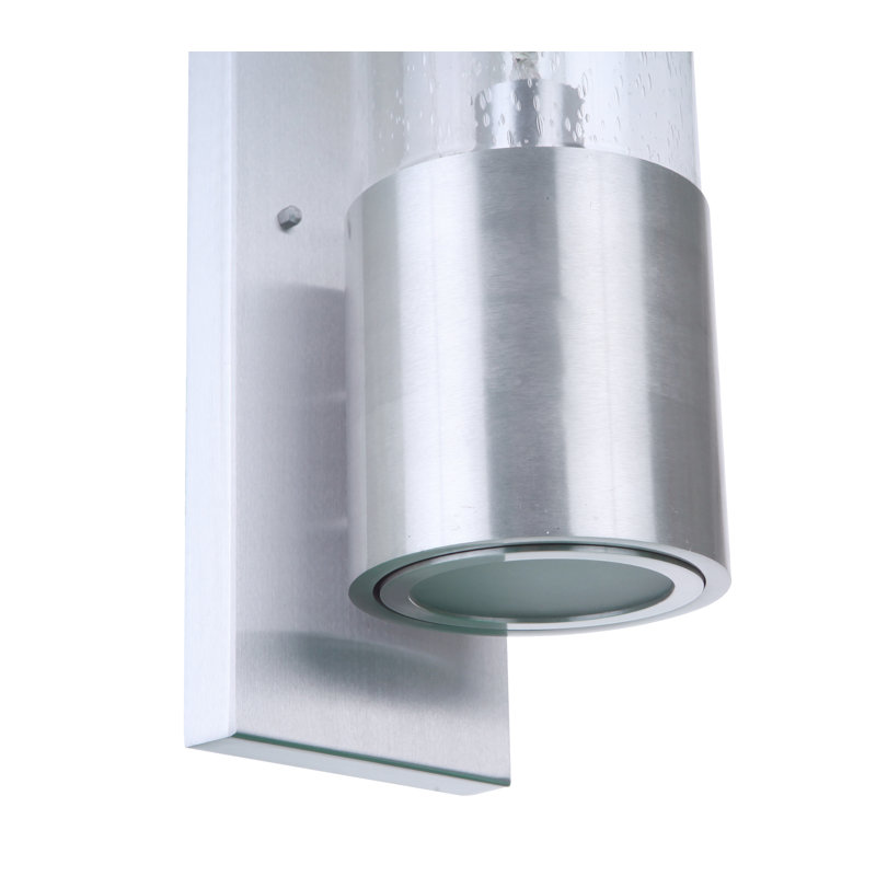 Steel Wall Light, Satin Aluminum, 20" H x 5.5" W x 6.88" D