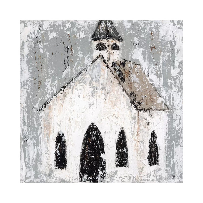 " Abstract Church " by Ashley Bradley, No Mat, Wrapped Canvas, 48" H x 48" W x 1.5" D