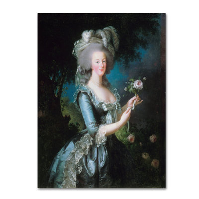 «Antoinette With The Rose», reproduction sur toile tendue