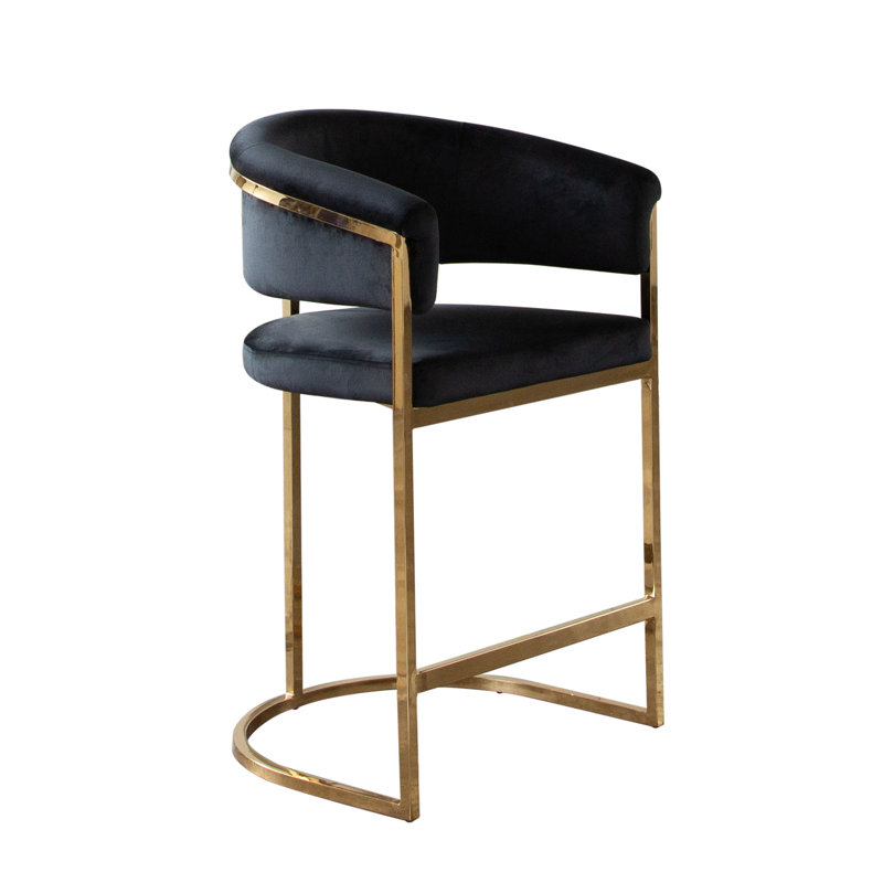 Tabouret de comptoir 25 po Solstice, Noir