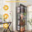 5 Tiers Rotating Bookshelf, Corner Bookcase, 360 Display Wood Spinning Bookshelf