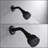 Nita Vantage Shower Trim Only: Round Shower Head, Single Handle Set & Rough-in Valve Included - Matte Black-92460964