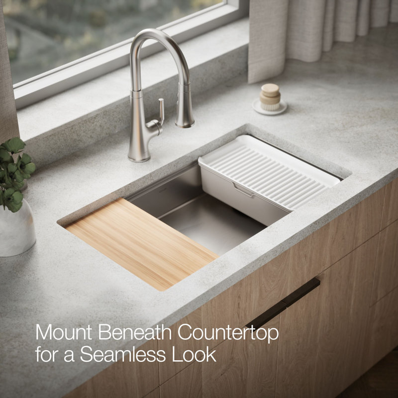 Strive® 32 In. Undermount Single-Bowl Workstation Kitchen Sink