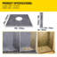 Ensemble de bordure de douche 48 po x 48 po en acier inoxydable, mousse EPS, PEHD, XPS, ABS 1 ensemble de drain central imperméable facile à installer
