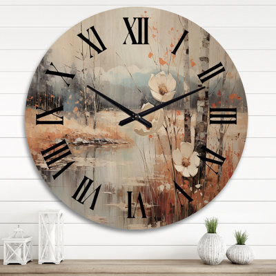 Horloge murale en bois massif Mccullock