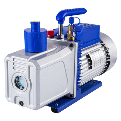 12 CFM Two-Stage Rotary Vane Vacuum Pump, 1HP Heavy Duty HVAC Tool for AC Refrigerant Recovery and Auto Repair