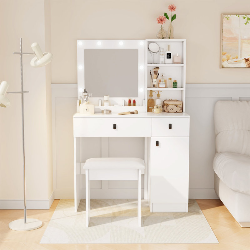 Vanity Desk With Lights