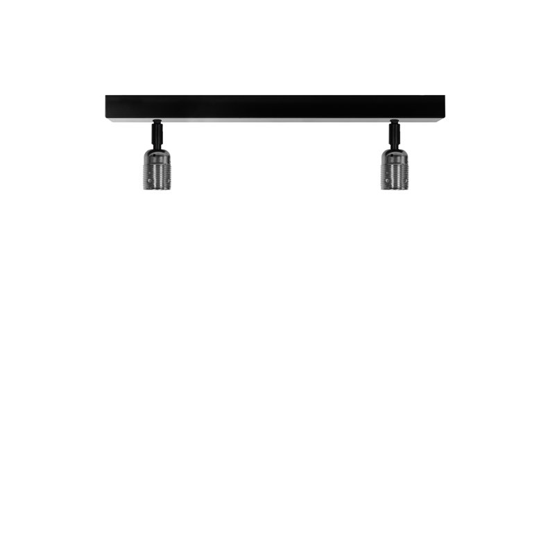 Garry 48cm 2 -Light Track Kit, Chrome/Black