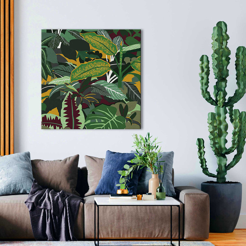 «Jungle Safari I» par Megan Gallagher, Toile tendue, H 28 po x l 28 po x P 1,5 po
