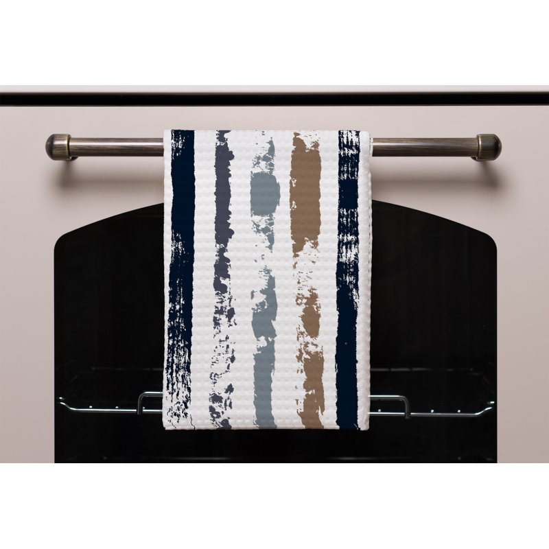 Cotton Stripe Waffle Tea Towel Kitchen Towel