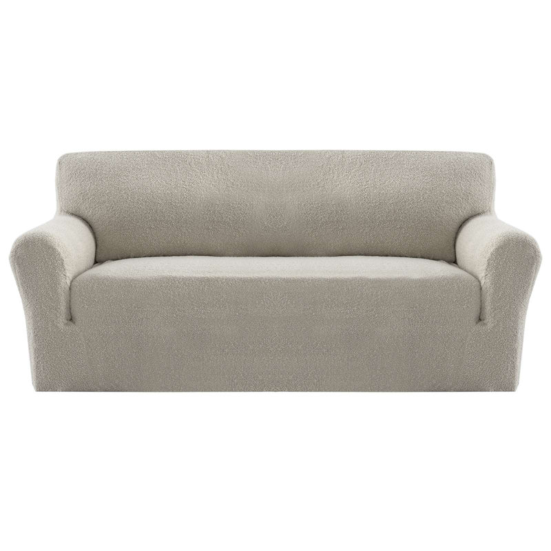 Housse de canapé en peluche élastique avec siège imperméable et lavable à la machine, H 40 po x l 80 po, Gruau