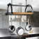 Handcrafted Decor Oval Ceiling Hanging Pot Rack