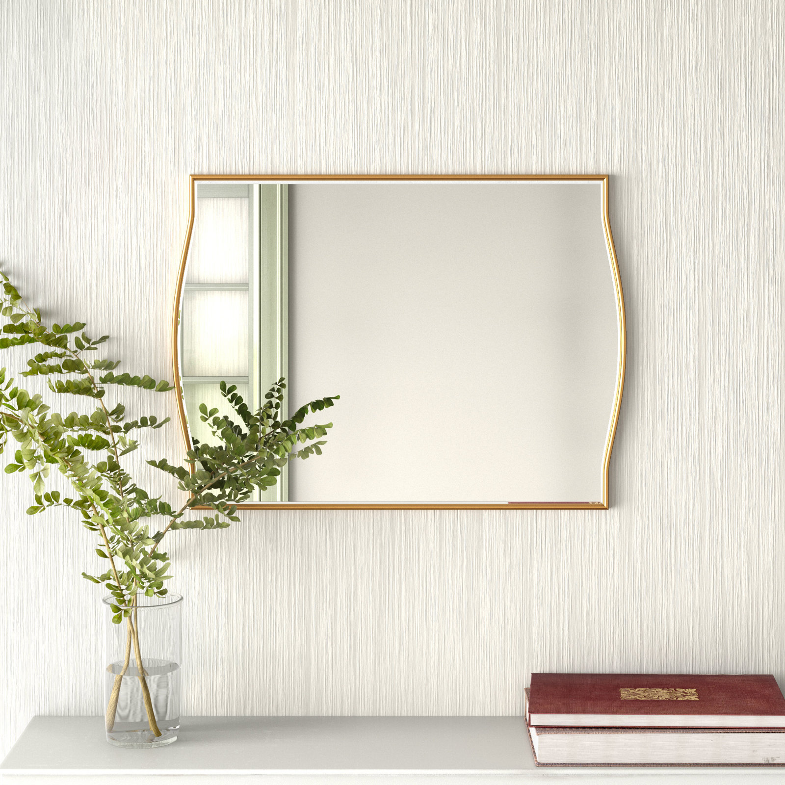 Meagan Mirror, 30" x 20", Gold