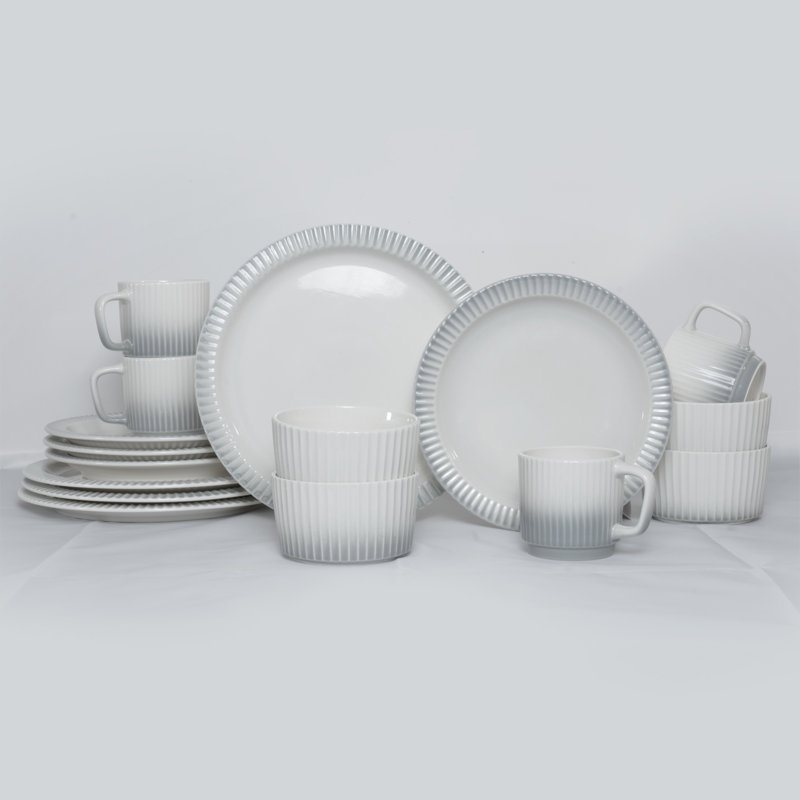 16 Piece Ceramic Dinnerware Set - Service for 4