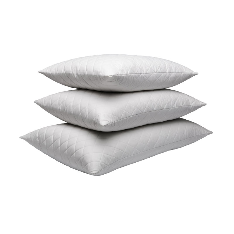 Oreiller matelassé en plumes d'oie blanches, Standard, Doux