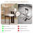 Drennen 59" Modern Round Dining Table Set With 6pcs Faux Leather Chairs-125375530