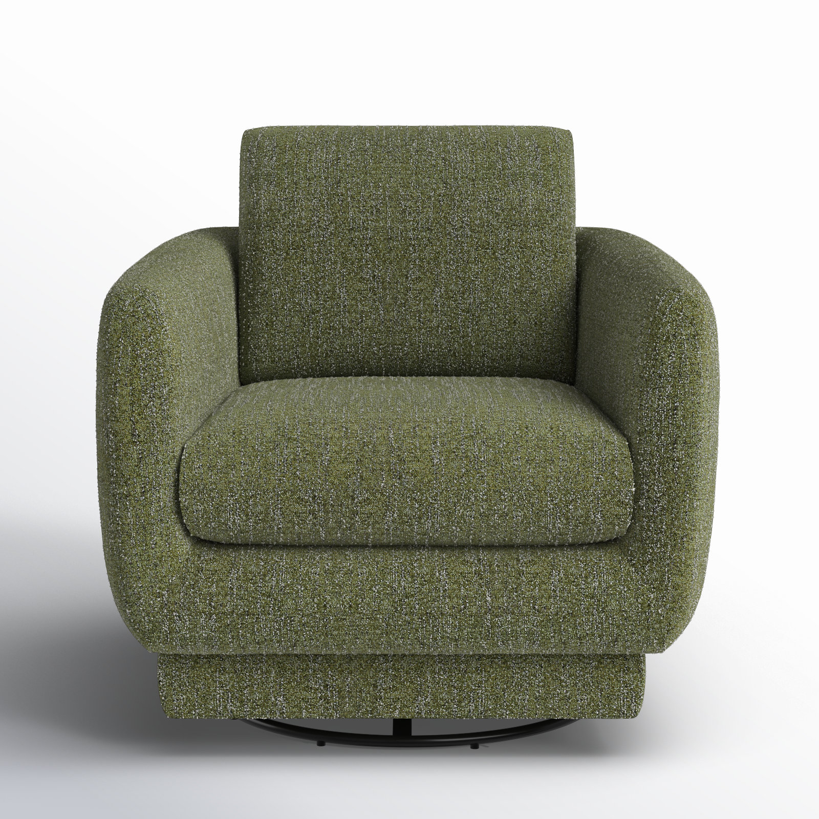 Ramel Upholstered Swivel Armchair, Mellow Forest Chenille