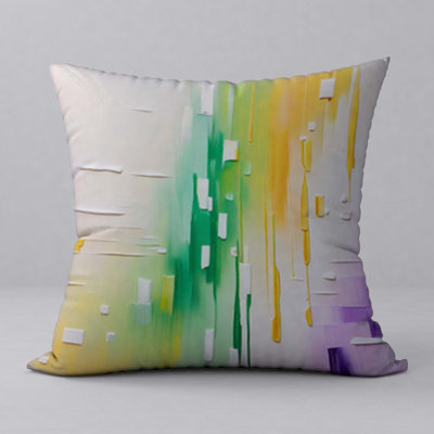 Oreiller New East Urban Home, caractère et motifs vibrants / taille 18 po x 18 po