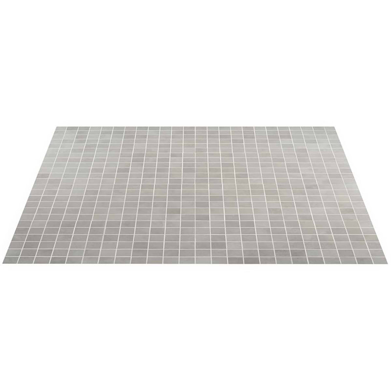 Clay 12x12 Matte Concrete Look Porcelain Mosaic Tile, Fancy Gray