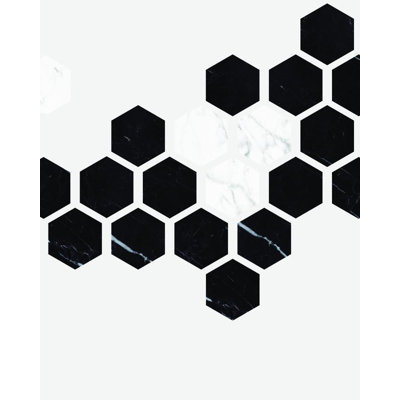 Murale hexagonale géométrique