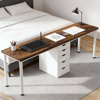 Two Person Office Desk with Drawers