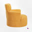 Fauteuil demi-tonneau rembourré et pivotant-1341733566