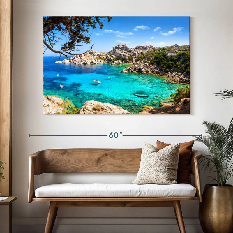 Gillard, île de la Sardaigne, H 34 po x l 51 po