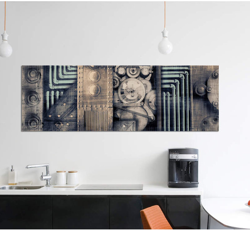 «Industrial Force», reproduction d'impression sur toile, H 16 po x l 48 po x P 1,5 po