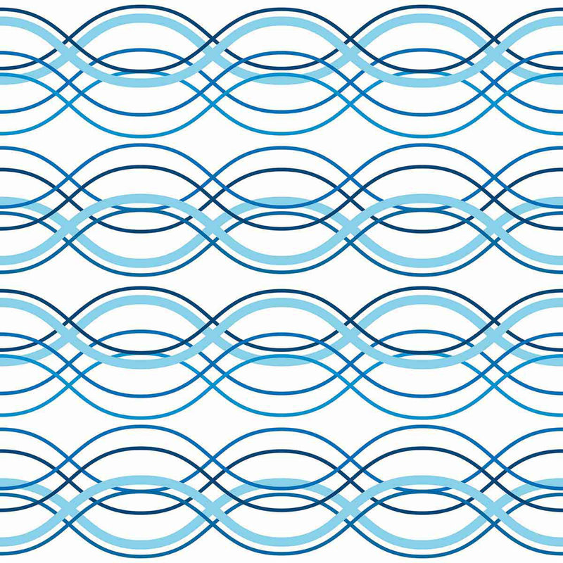 Panneau de papier peint adhésif Wave, L 126 po x l 24 po