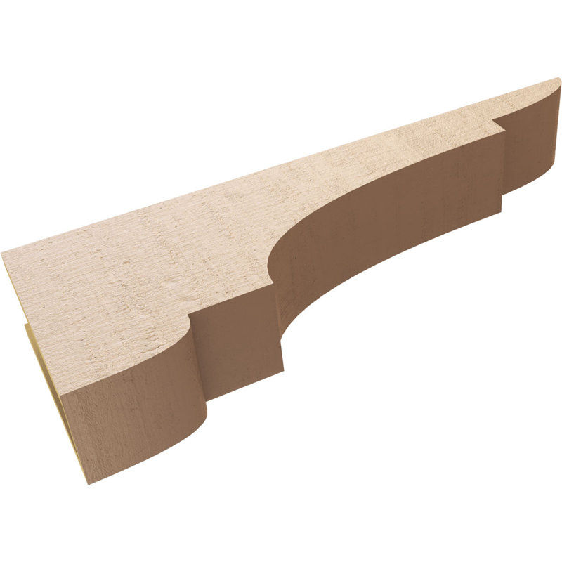 New Brighton cèdre brut grain de bois TimberThane Corbel, apprêté brun clair, H 12 po x l 6 po x P 36 po