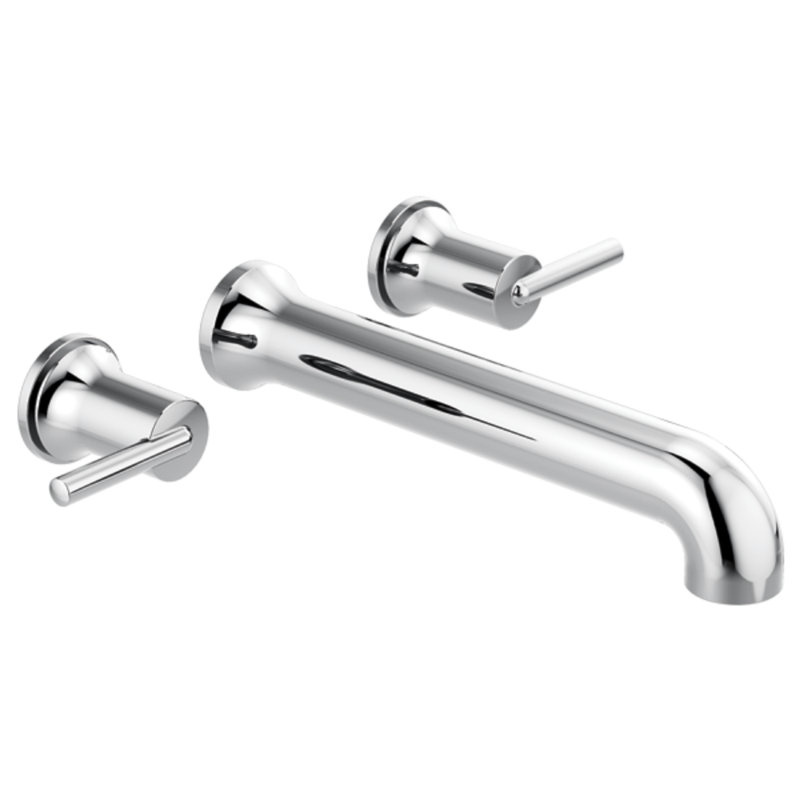 Contemporary Double Handle Wall Mounted Roman Tub Faucet