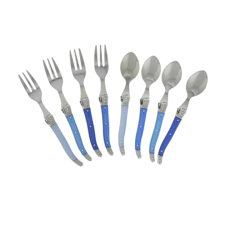 Alcott Hill® Hixon Stainless Steel Flatware Set - Service for 4, Blue