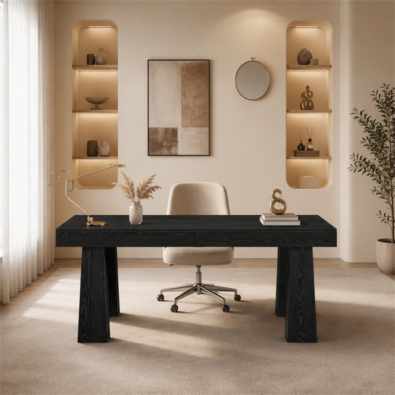 Bureau de direction 63 po, bureau d'ordinateur moderne Home Office
