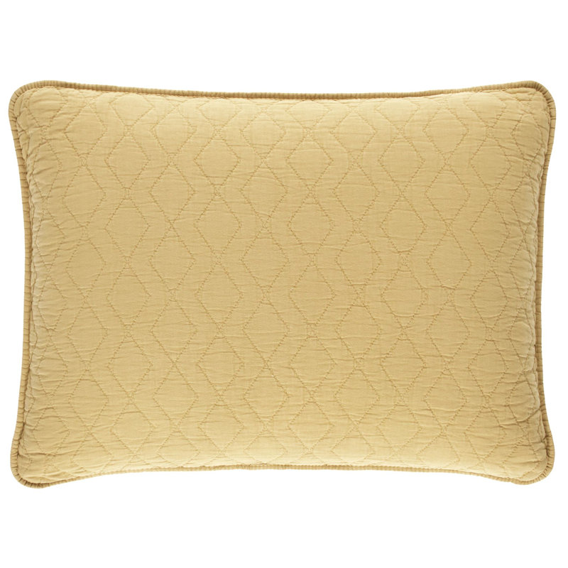 Birdie Quilted Sham, Full / Double, Gold