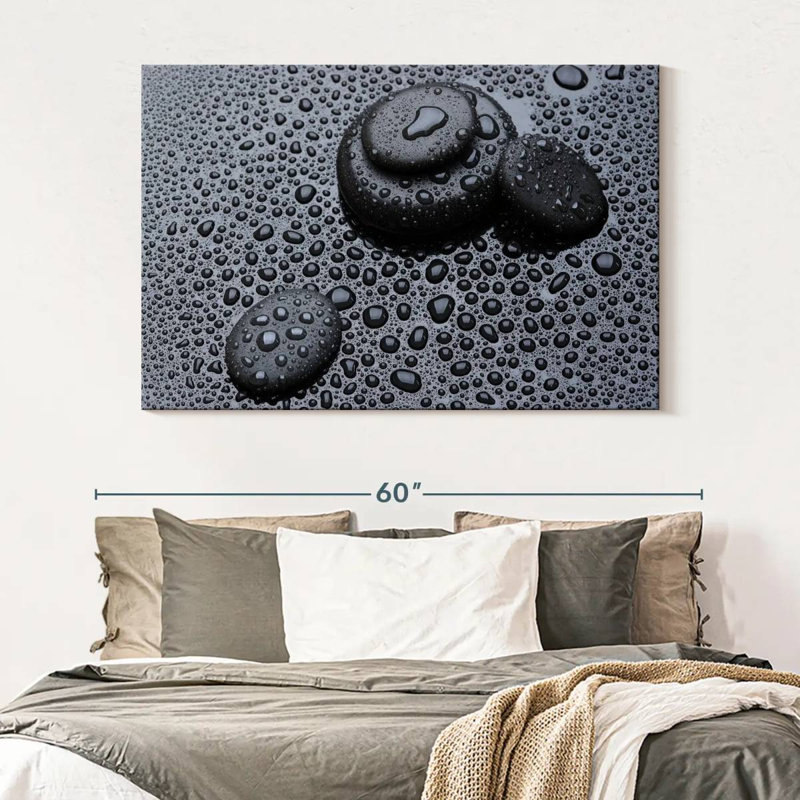Kerrick Dewy - pierres noires, H 34 po x l 51 po