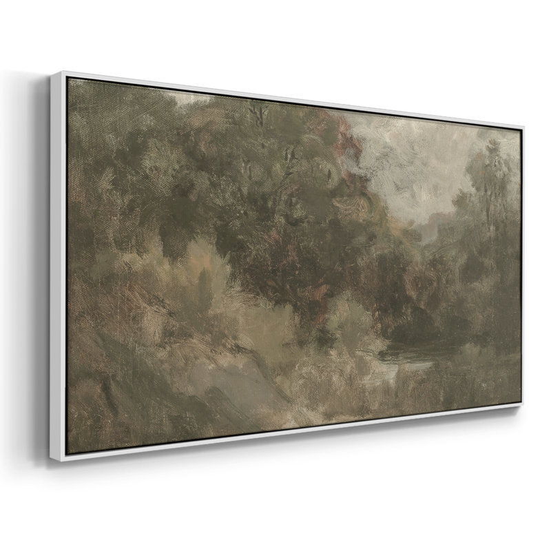 Série paysage - DCCCL III - Toile tendue avec châssis encadré - Prêt à être accroché, H 21 po x l 41 po, Blanc