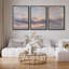 " Sunset Ambiance Tranquil Evening Sky Nature Landscape Illustrations Modern Art Decor Rustic " 3 - Pieces-98696237-98696236