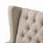 Upholstered Button Tufted Wing Chair With Solid Wood Legs