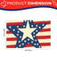 Nappe à rayures festonnées Juneteenth Star, 60 x 120 po