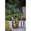 10.4X9.4X19.1" Decorative 3 Tier Bucket Fountain With Lights And Pump, Brown