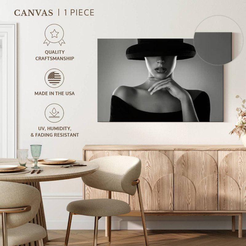Portrait de femme Leisha Noir, H 34 po x l 51 po