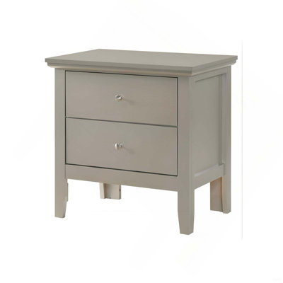 Elegant Transitional Nightstand With 2 Storage Drawers For Easy Access To Essentials And Quick Setup