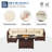 Bhairavi 6 - Person Modular Patio Conversation Set with Cushions-1023240763