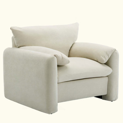 Modern Style Chenille Oversized Armchair Accent Chair Single Sofa Lounge Chair For Living Room, Bedroom
