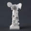 Figurine multicolore à oreilles en polyrésine à hauteur de 4,33 pouces