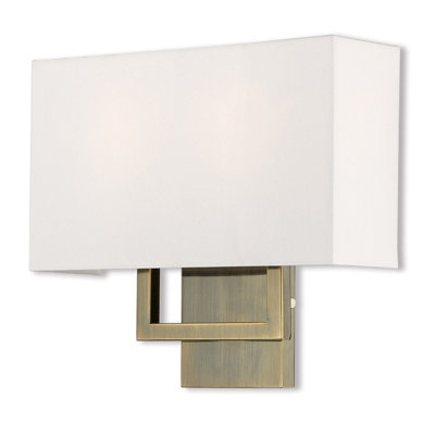 ADA Wall Sconce: Handcrafted Oatmeal Shade