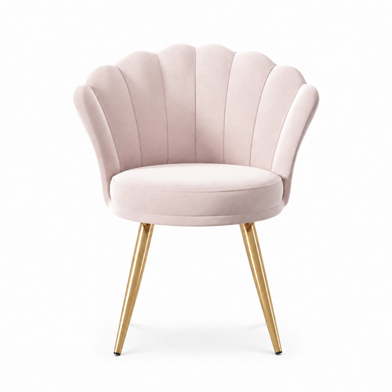 Velvet Accent Chair, Pink