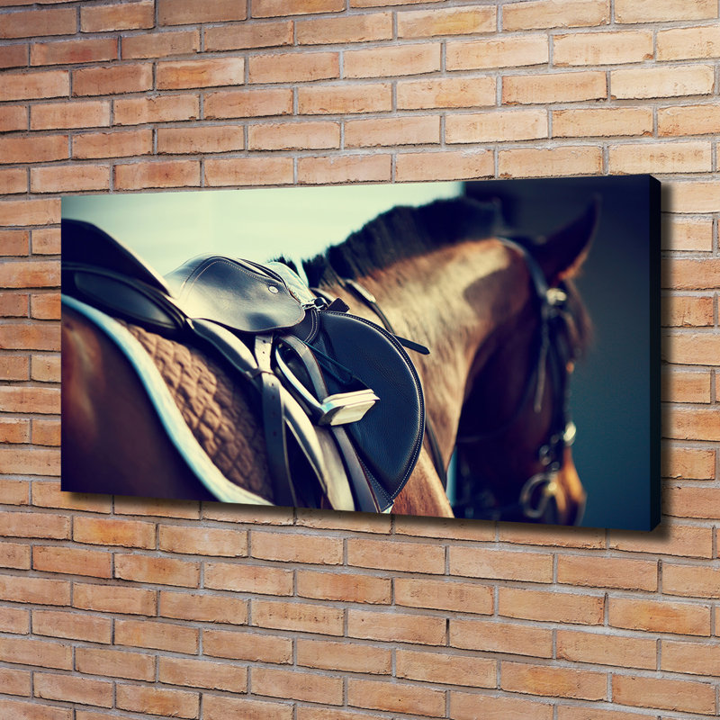 Saddle With Stirrups - Wrapped Canvas Print